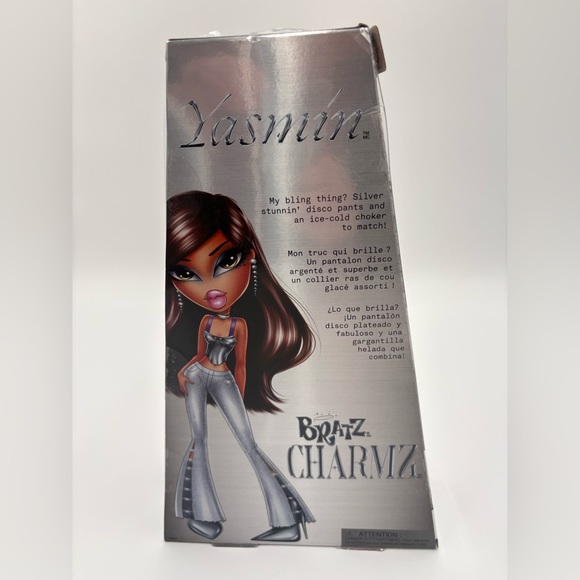 Bratz Charmz Yasmin Doll Silver Jumpsuit New In Box MGA Fashion Doll Gift - Picture 4 of 10